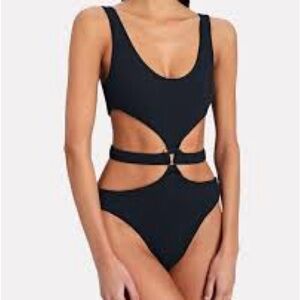 #49P NWT Jonathan Simkhai Emilia One Piece Bathing suit in Dark Chocolate